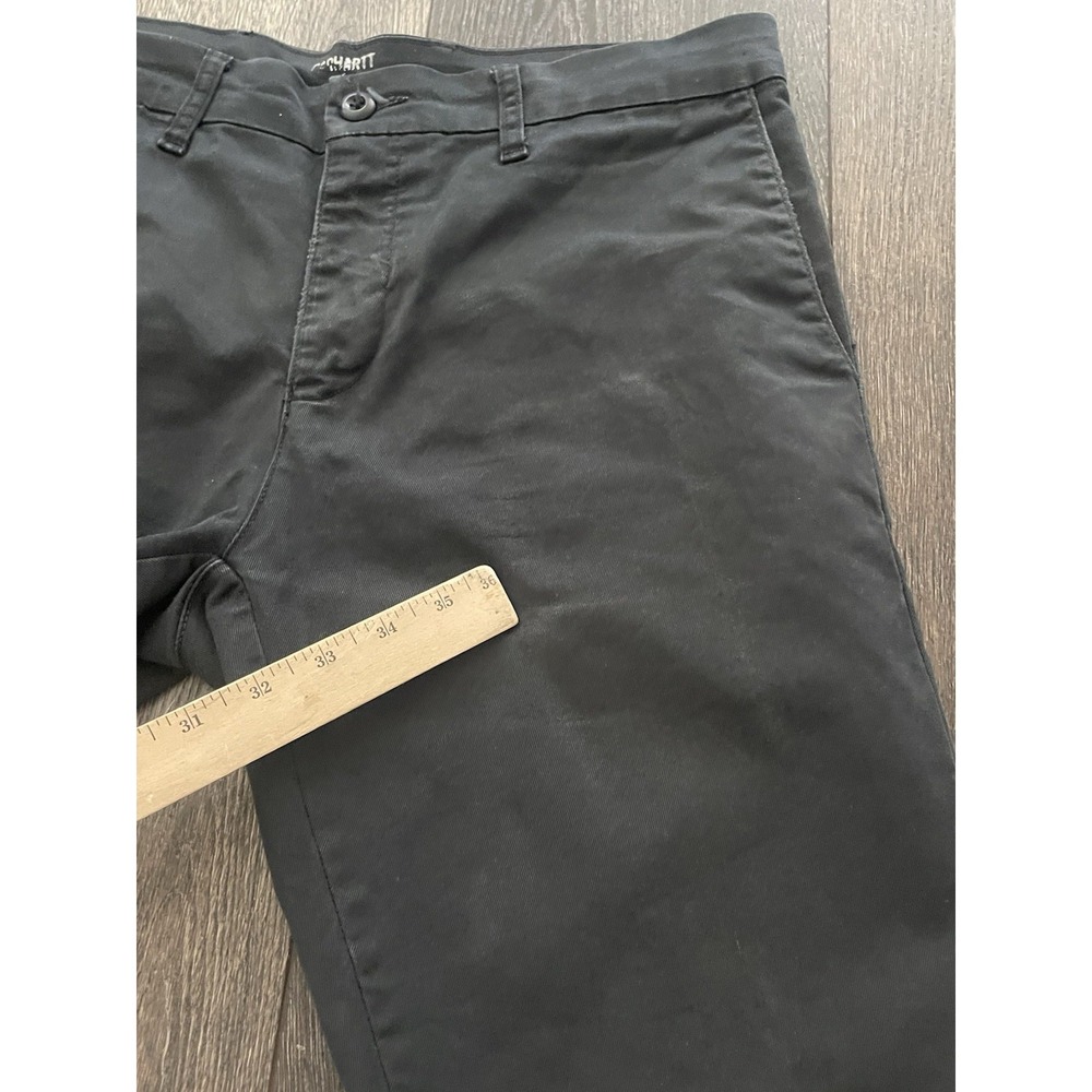 Carhartt WIP Sid Pants Chinos Men's 33X32 Black Hipster Preppy Grunge Gorpcore - Picture 10 of 13